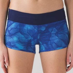 Lululemon Speed Short 2.5” Mini Midnight Tulle Multi / Hero Blue Size 4
